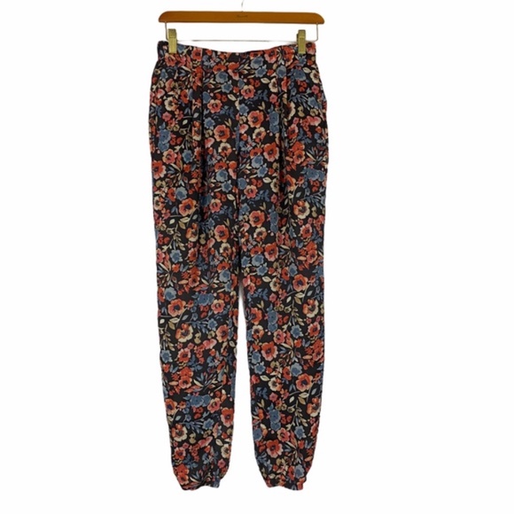 Joie 100% silk floral print joggers size S - Picture 3 of 3